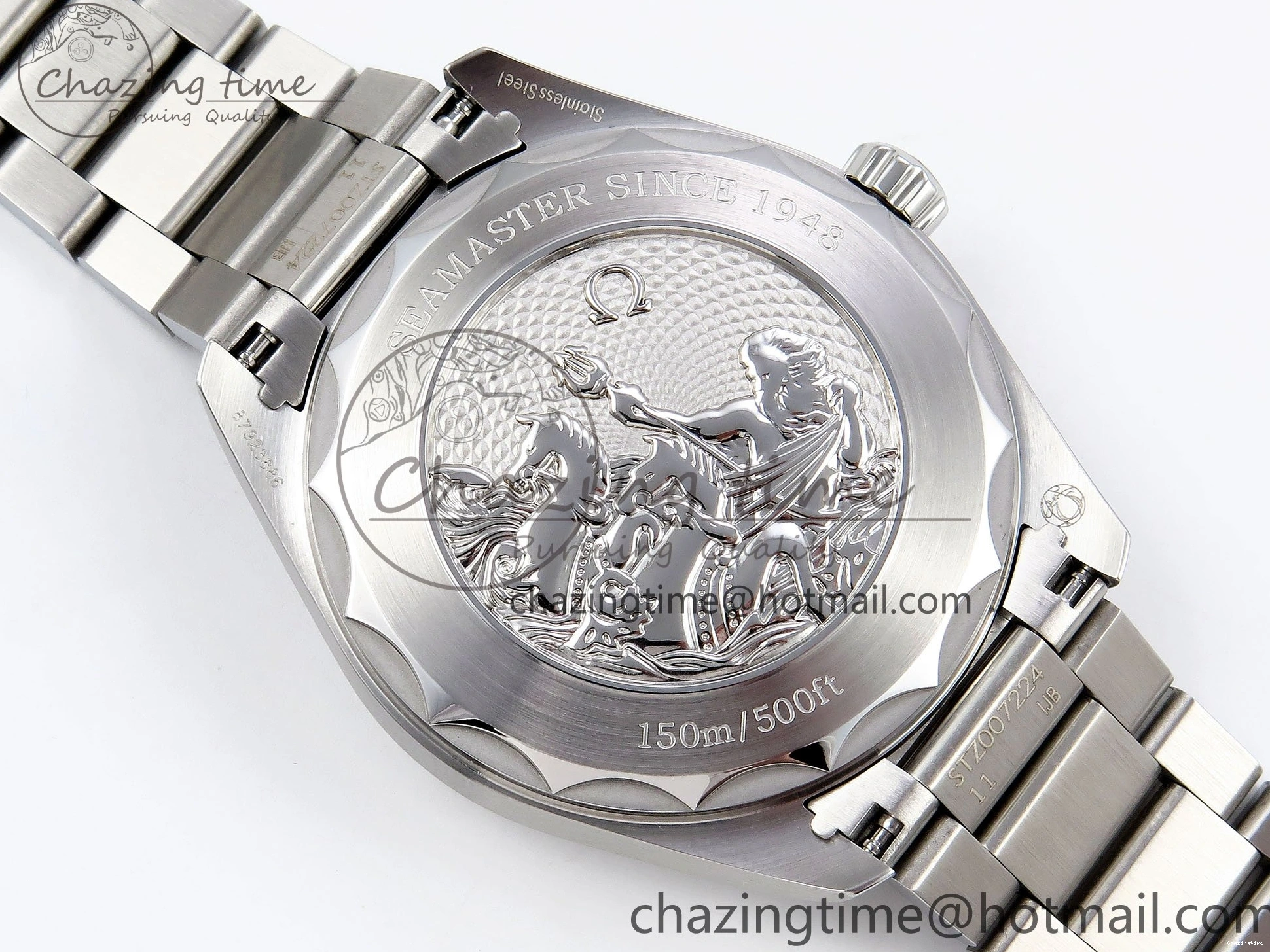 0109 Aqua Terra GMT Worldtimer 43mm VSF 1:1 Best Edition Summer Blue Dial on SS Bracelet A8938 Super Clone FashionForward 7720